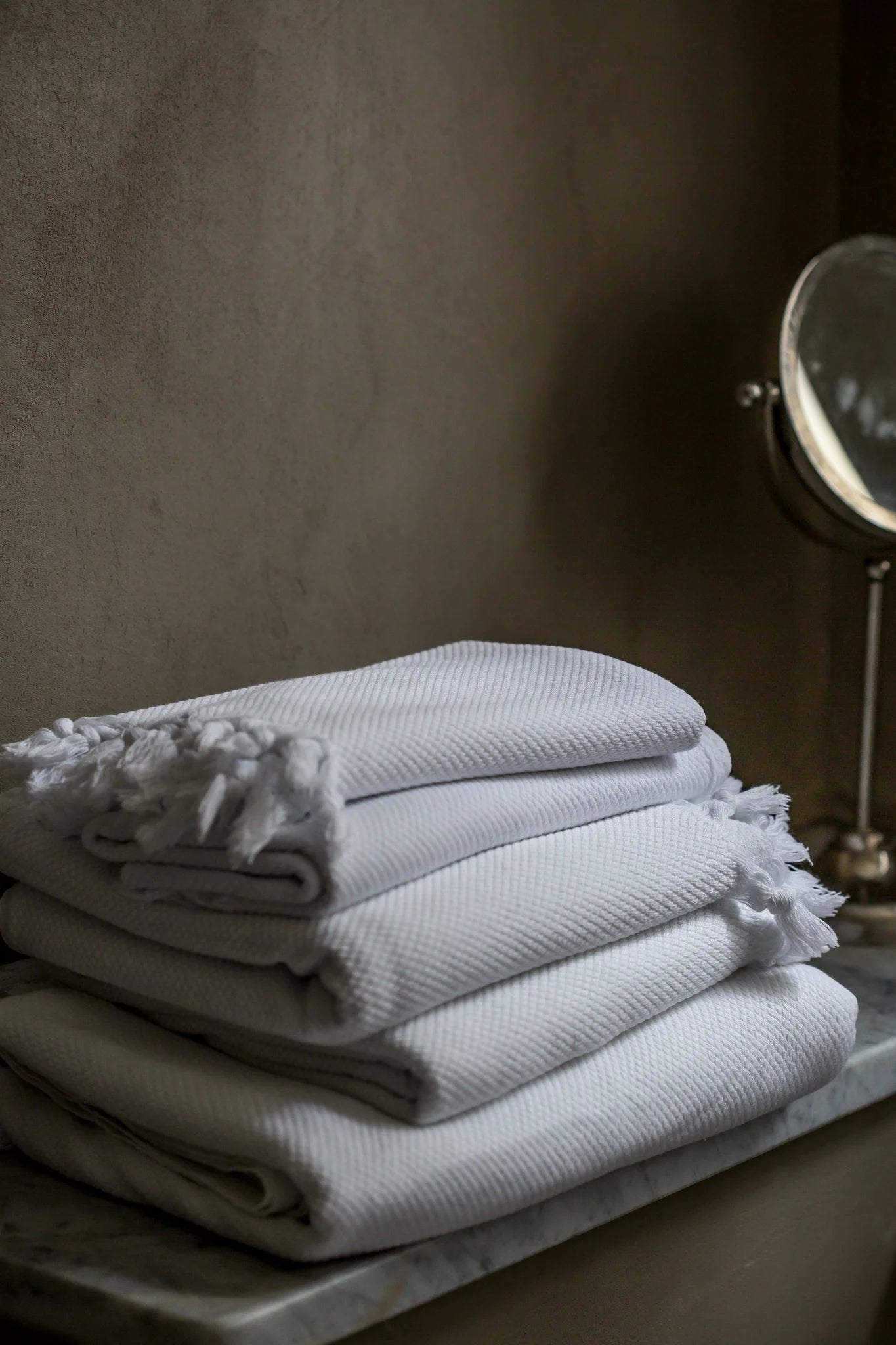 White Handmade Cotton Towels