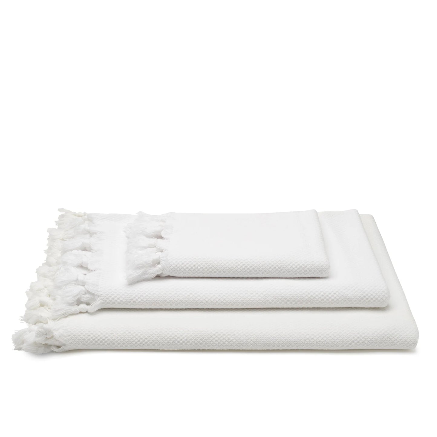 White Handmade Cotton Towels