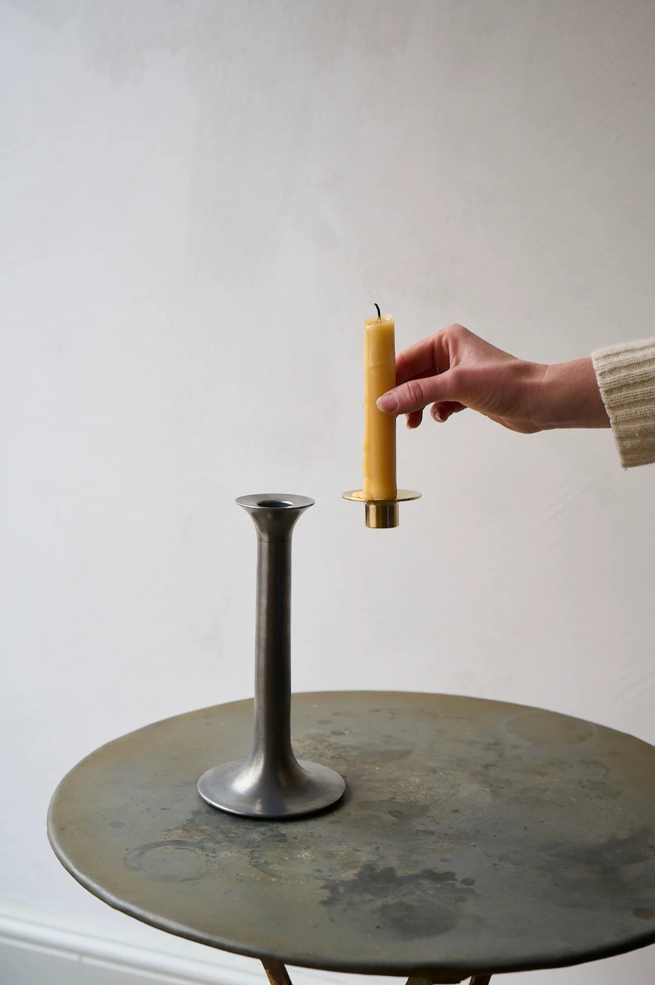 Pewter Candlesticks