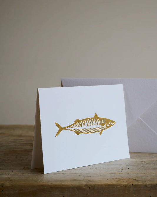 Gold Foil Fish Greeting Card