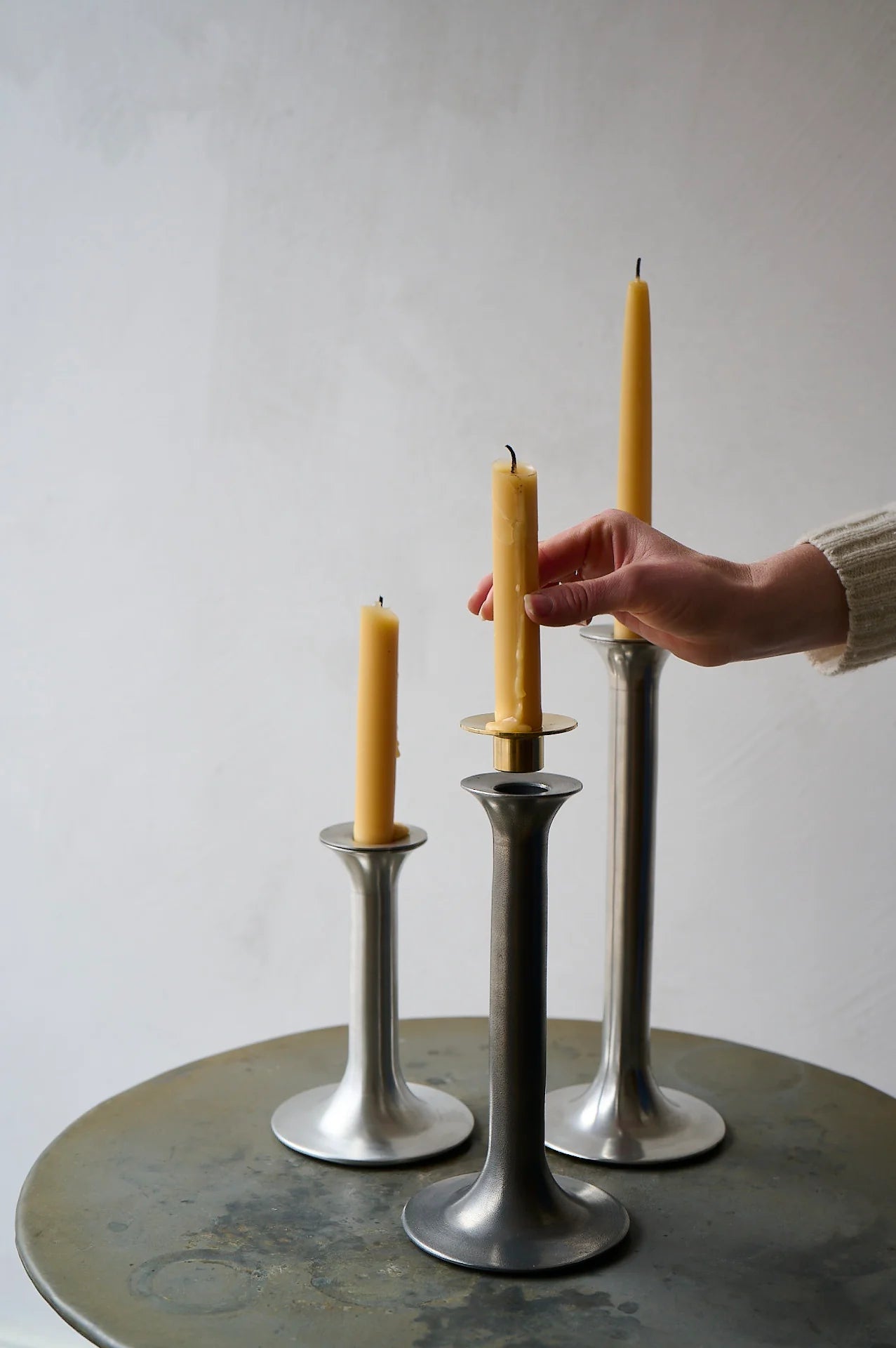 Pewter Candlesticks